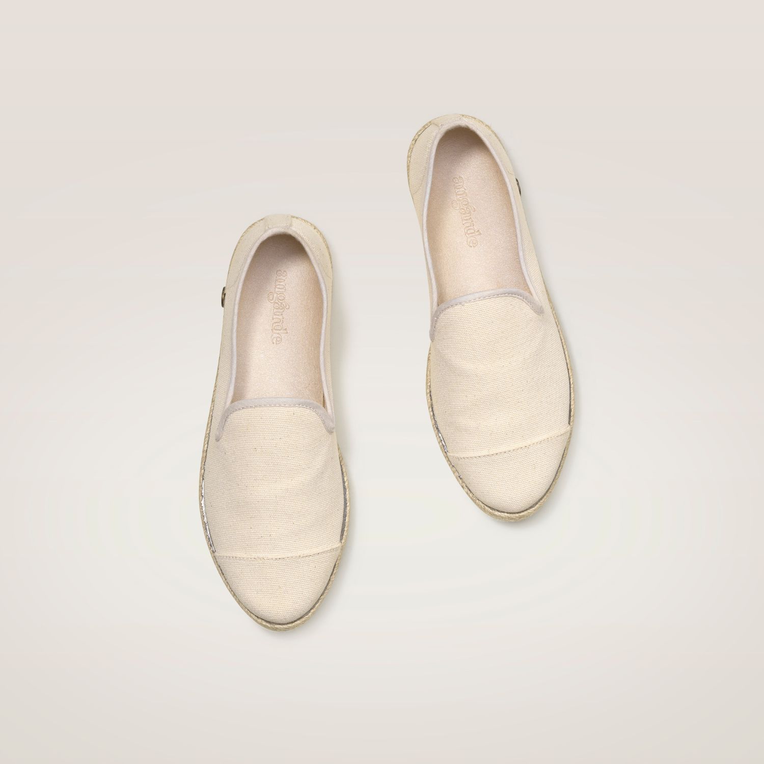 Espadrille en coton recyclé, beige 3