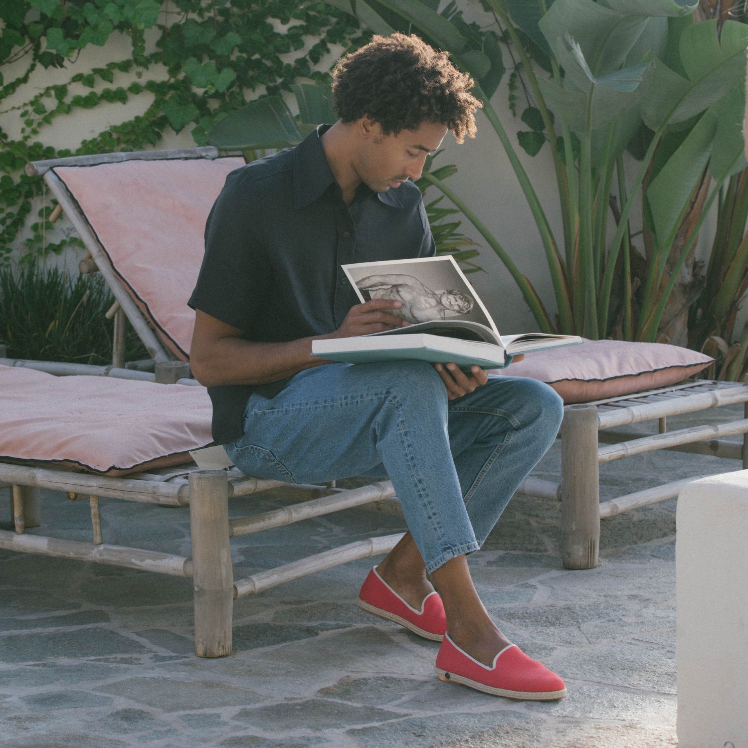 Espadrille en coton recyclé, rose 2