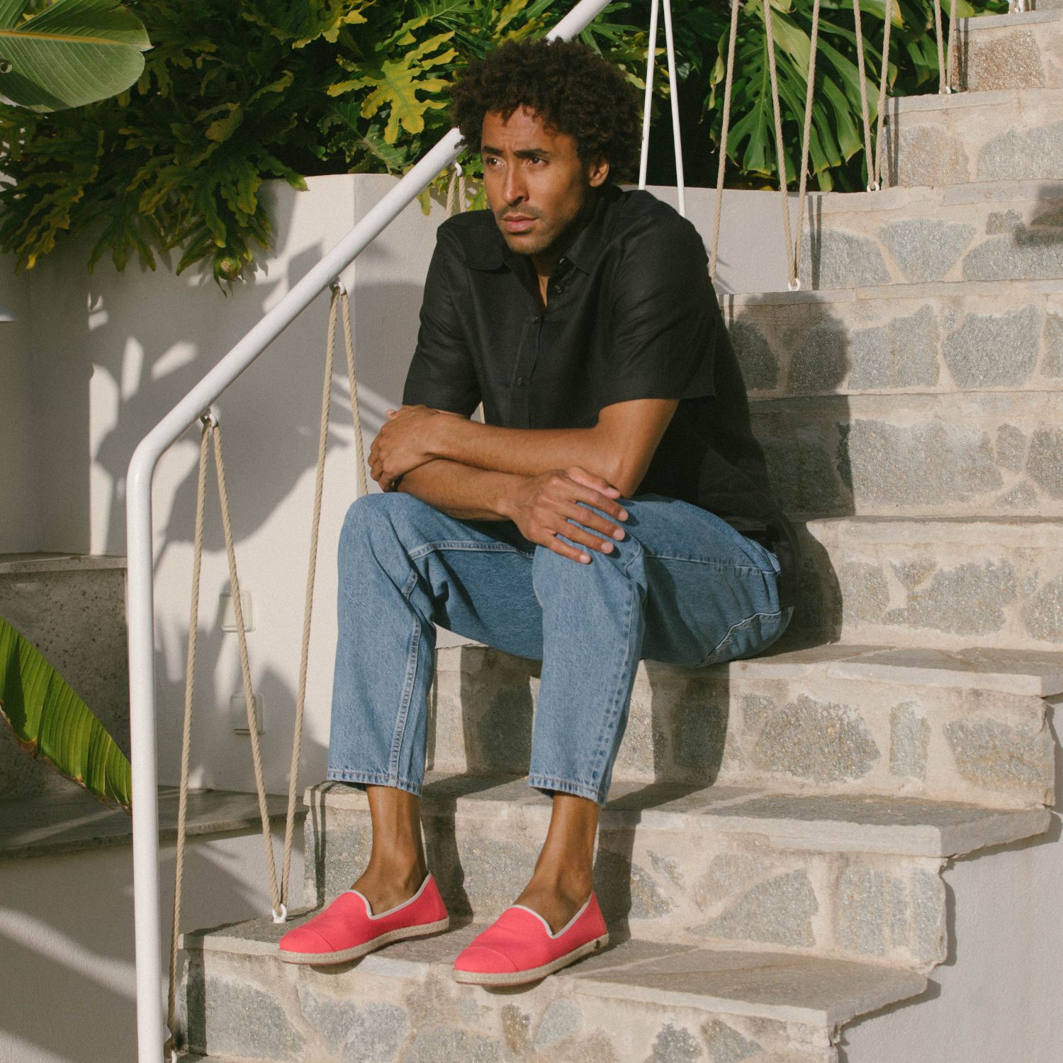 Espadrille en coton recyclé, rose 6