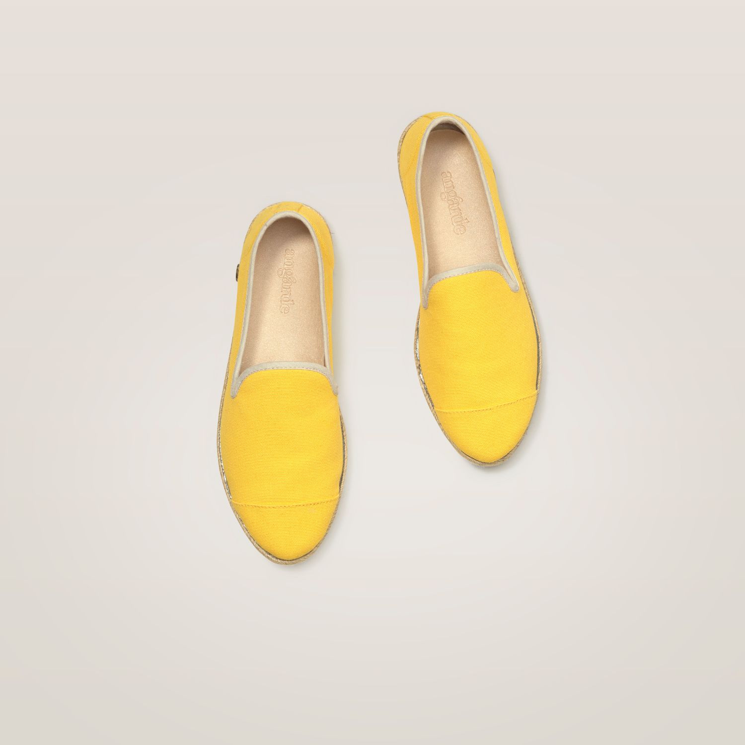 Espadrille en coton recyclé, jaune 7