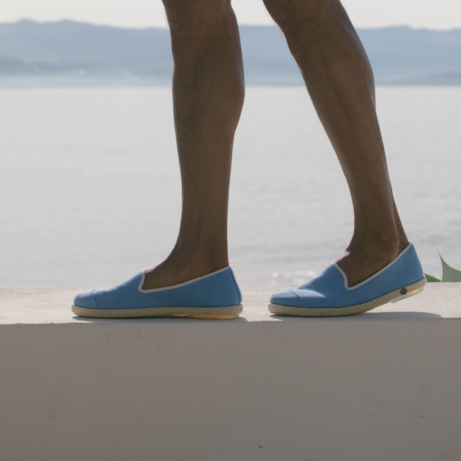 Espadrille en coton recyclé, bleu 4