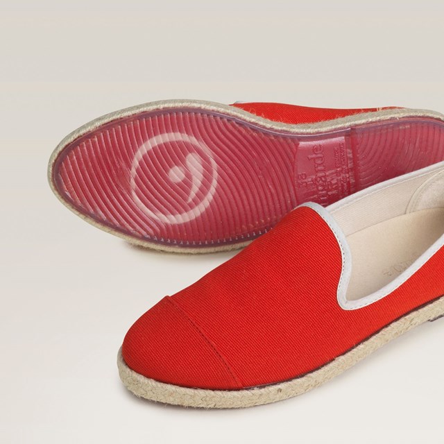 Espadrille en coton recyclé, rouge 2