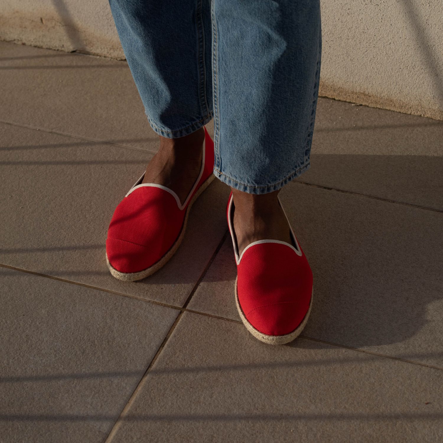 Espadrille en coton recyclé, rouge 3