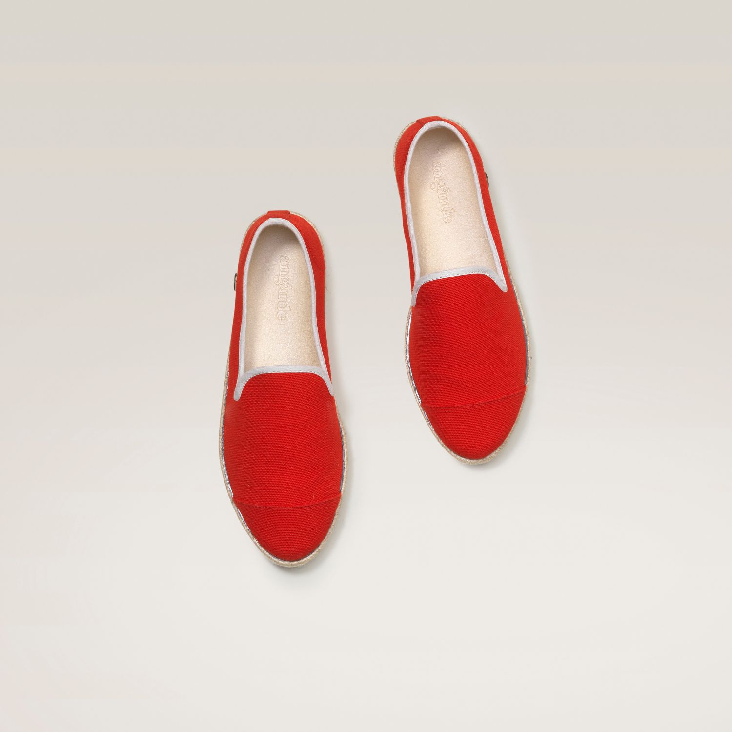 Espadrille en coton recyclé, rouge 7