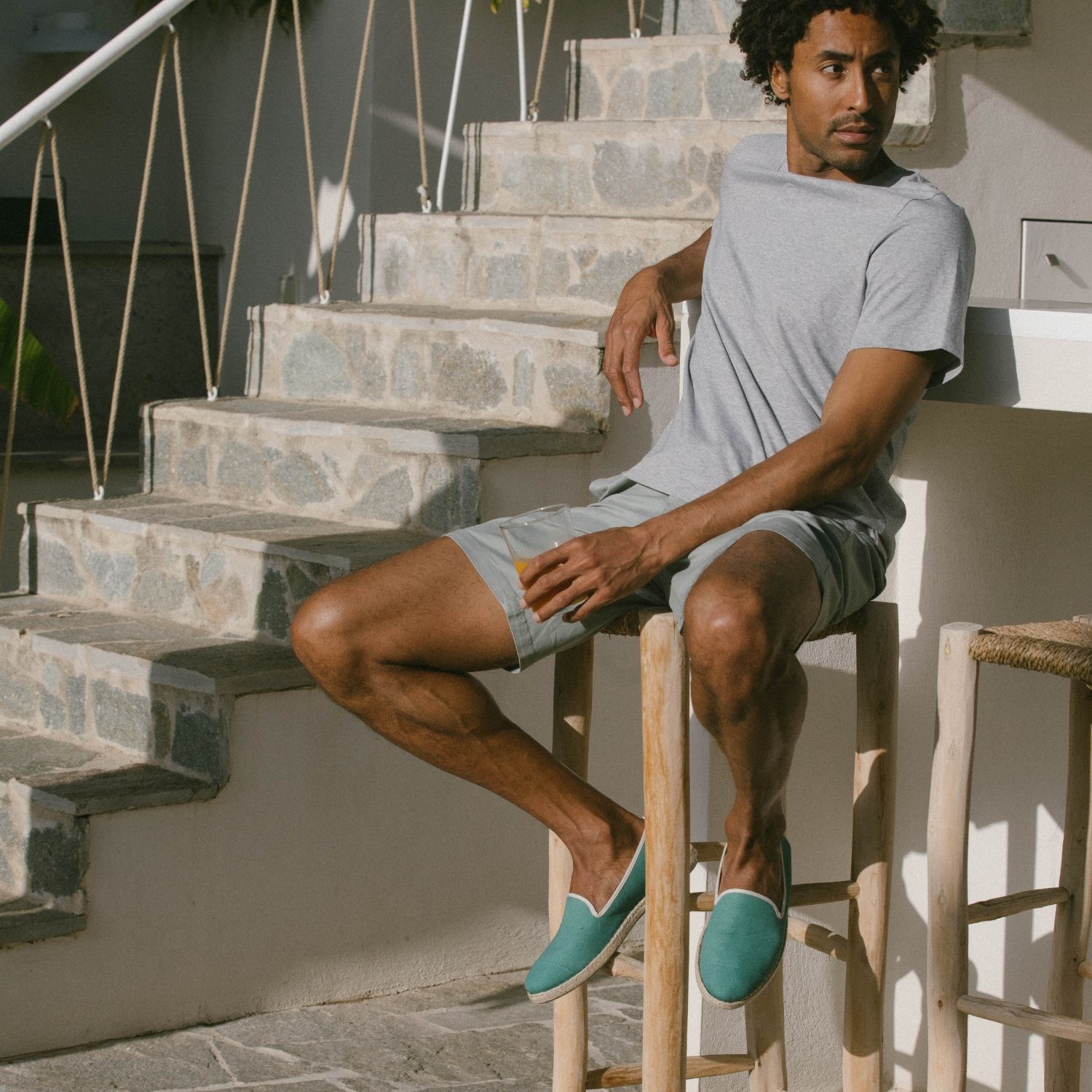 Espadrille en coton recyclé, vert 5