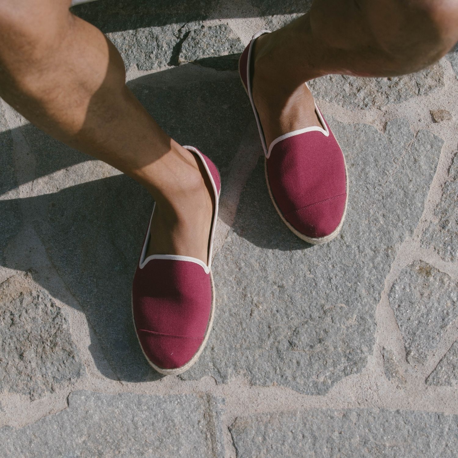 Espadrille en coton recyclé, bordeaux 3