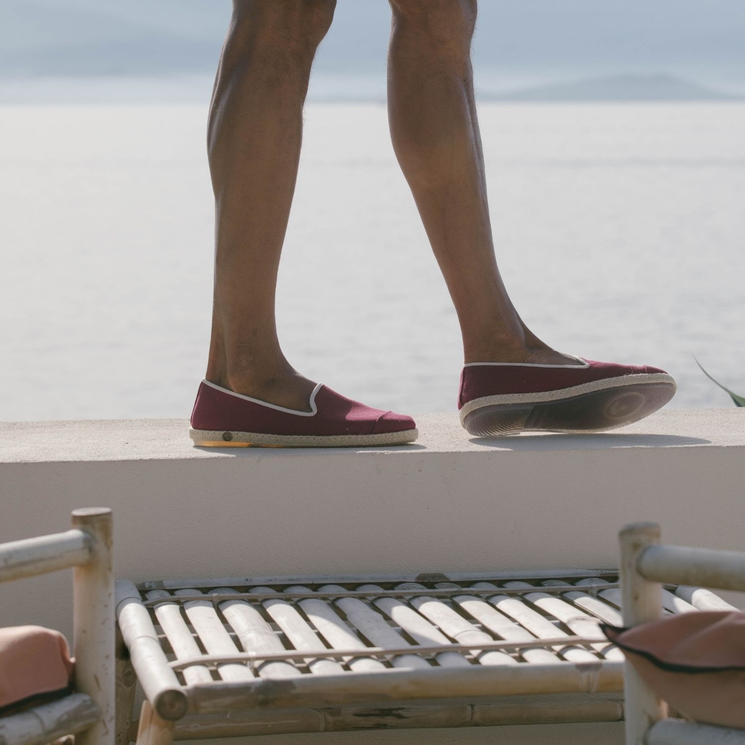 Espadrille en coton recyclé, bordeaux 4