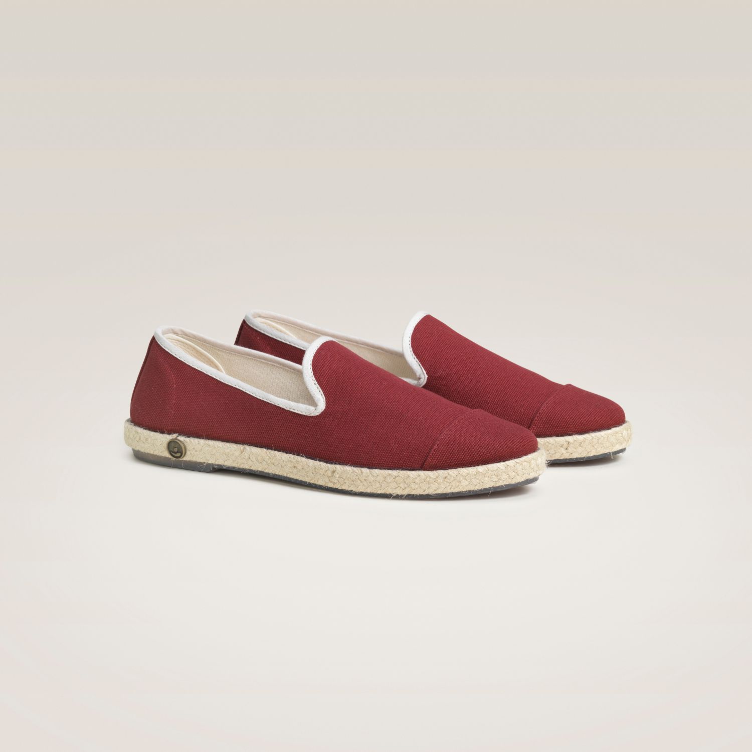 Espadrille en coton recyclé, bordeaux 7