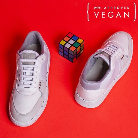 Baskets EVAN blanc 100% végane et recyclée - Dessus
