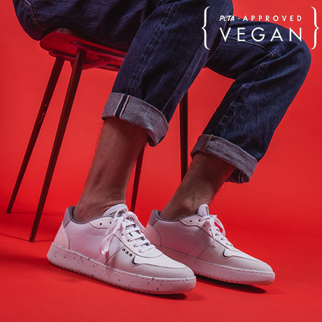 Baskets EVAN blanc 100% végane et recyclée - Poster H