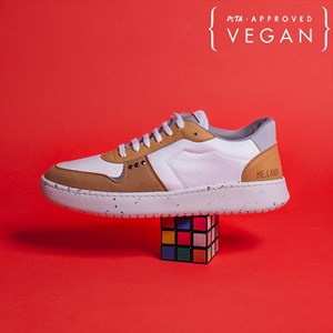 Baskets EVAN blanc et curry 100% végane et recyclée