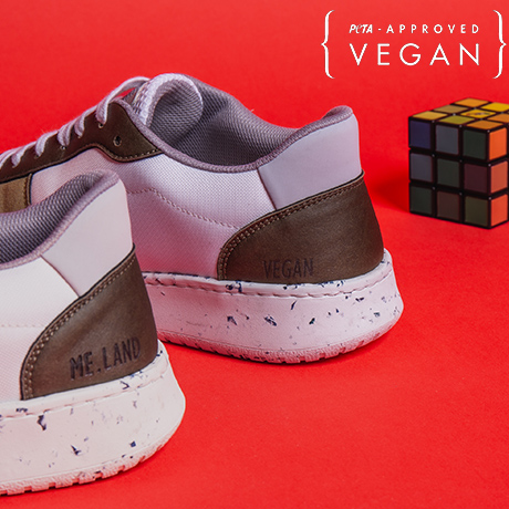Baskets EVAN blanc et kaki 100% végane et recyclée - Détails Marquage