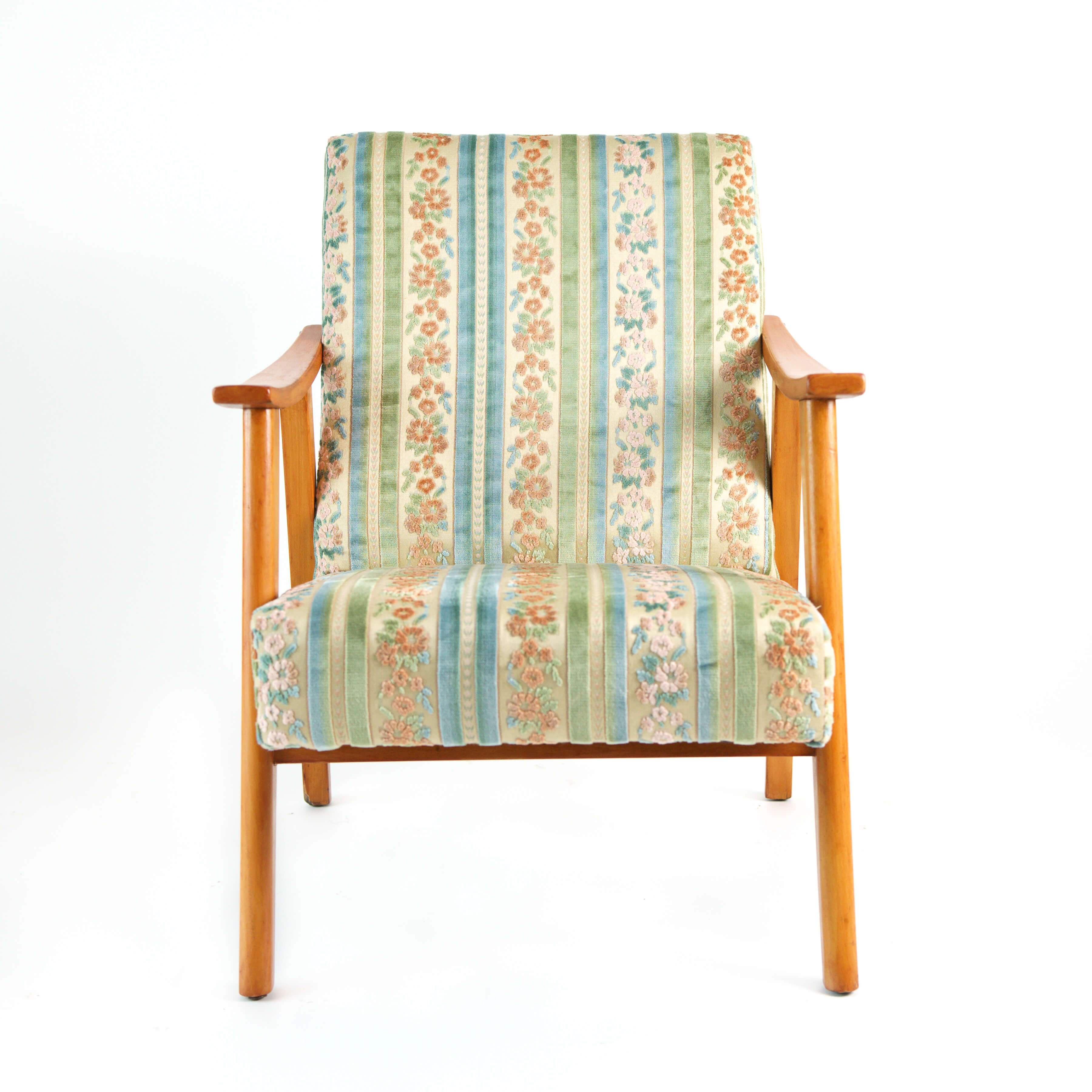 Fauteuil vintage restauré et retapissé - Marie Antoinette 4