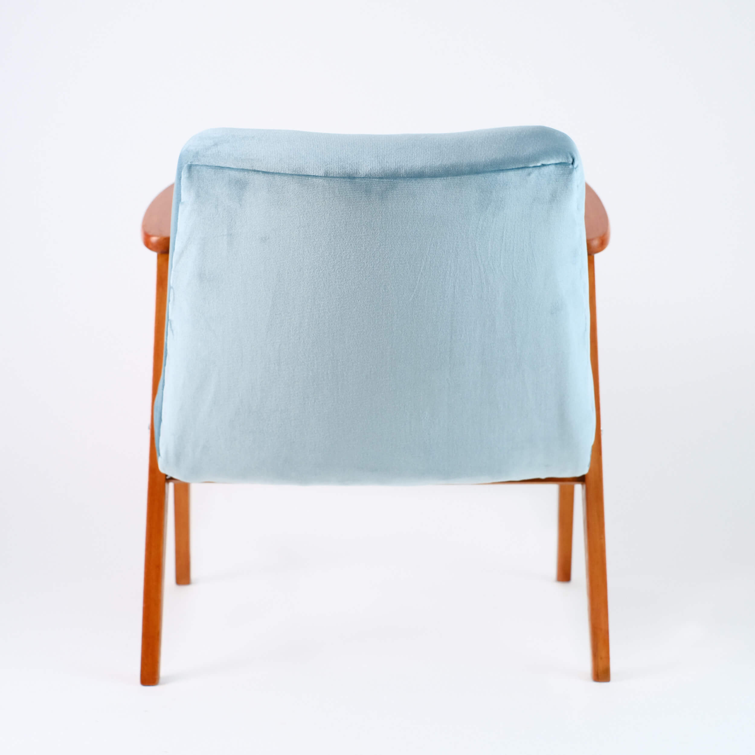 Fauteuil vintage restauré et retapissé - 366 Blue Sky 5