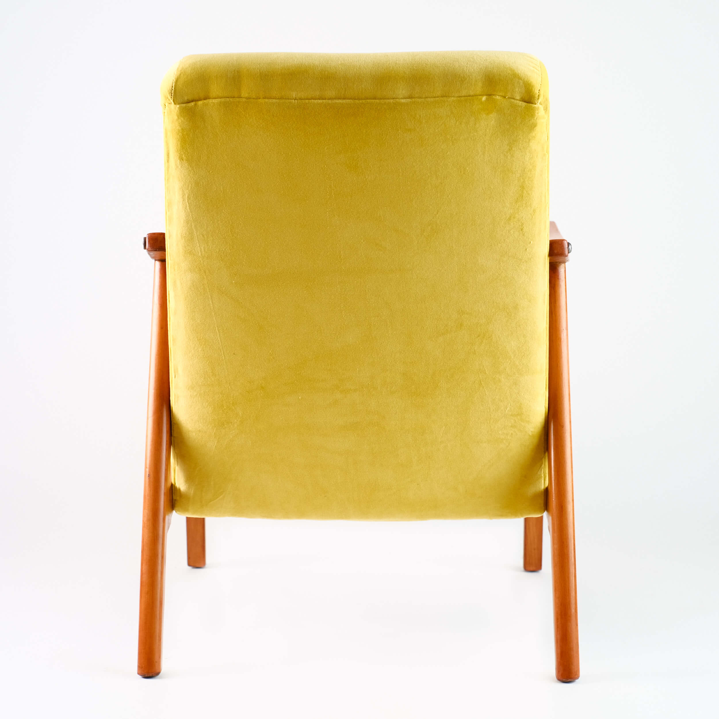 Fauteuil vintage restauré et retapissé - Yellow submarine 5