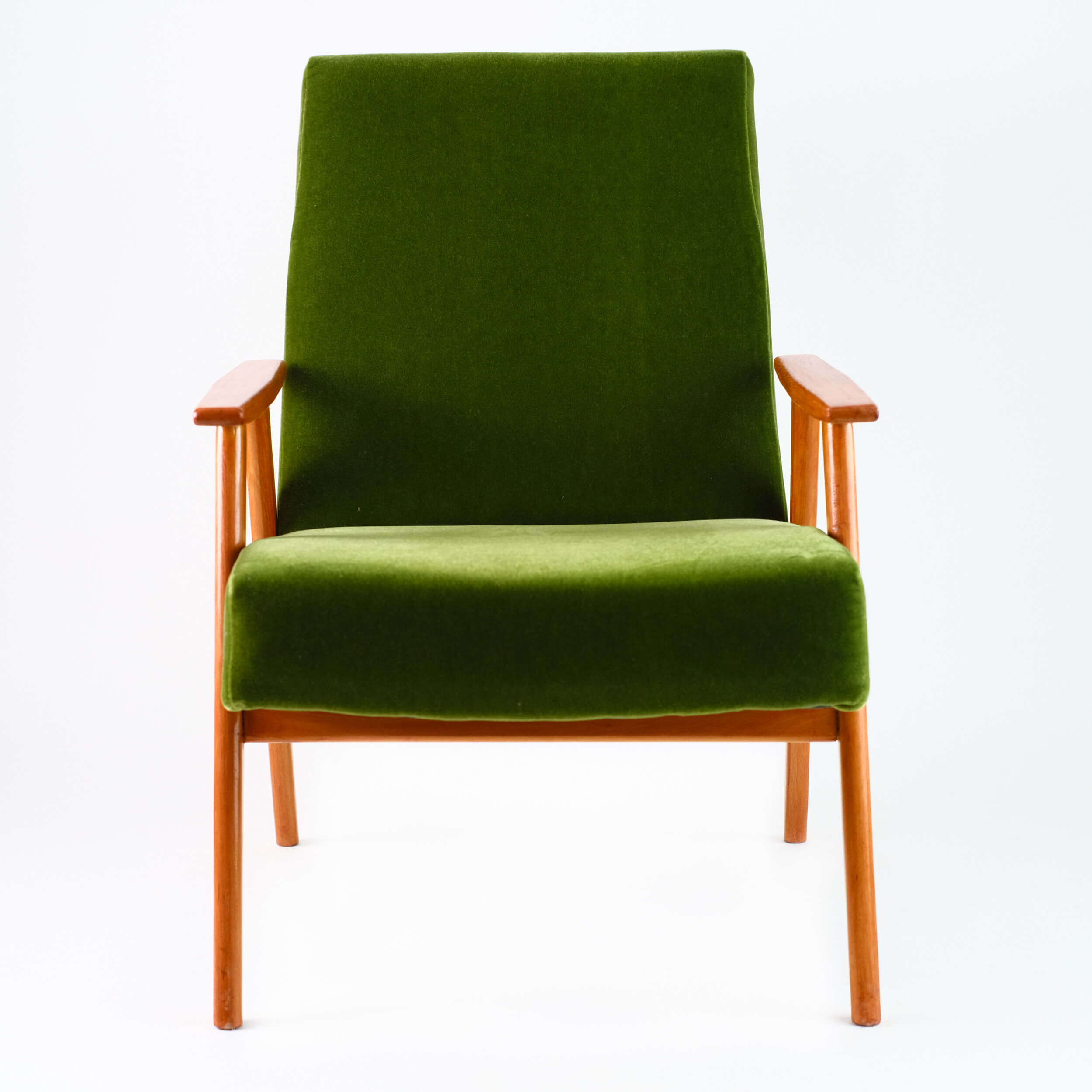 Fauteuil vintage restauré et retapissé - Green Poetry 4