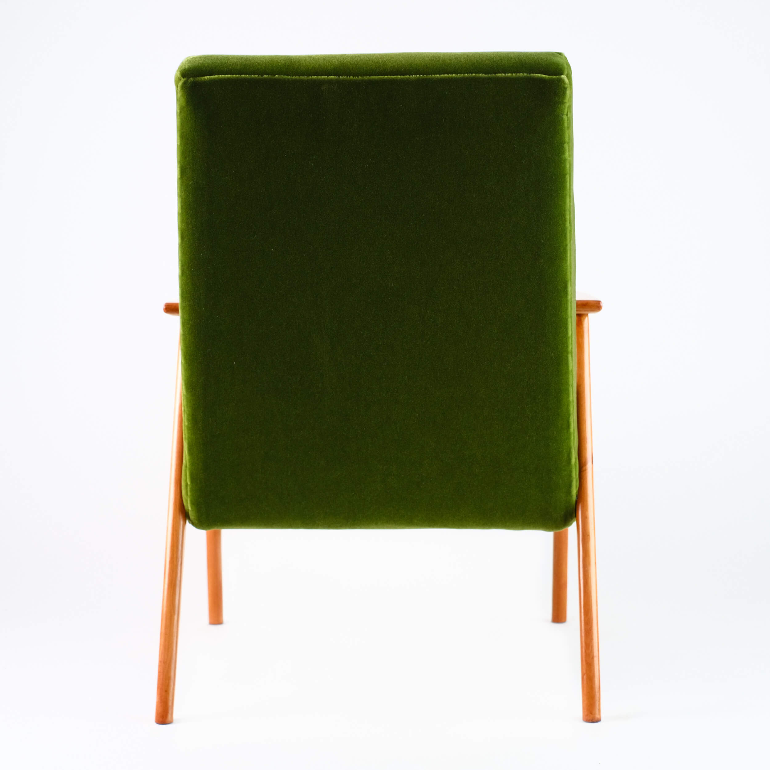 Fauteuil vintage restauré et retapissé - Green Poetry 5