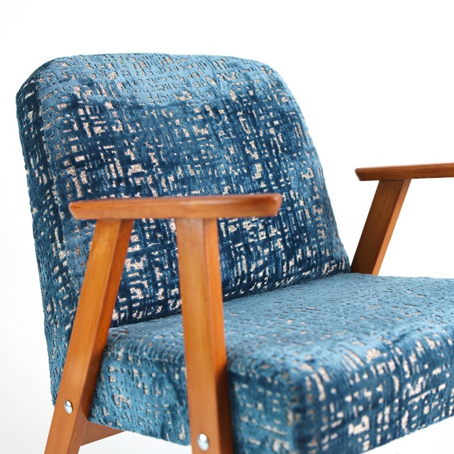 Fauteuil vintage restauré et retapissé - Moby Dick 3