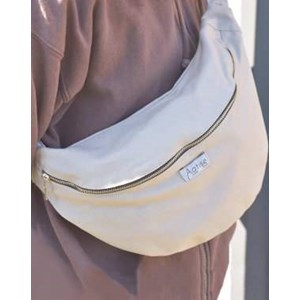 SAC BANANE EN COTON BEIGE UPCYCLÉ - Homme & femme - Made in France