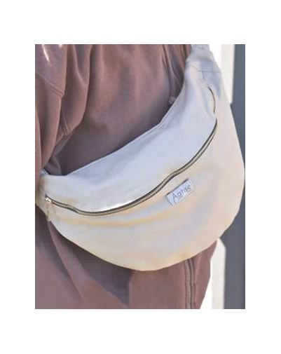 SAC BANANE EN COTON BEIGE UPCYCLÉ - Homme & femme - Made in France