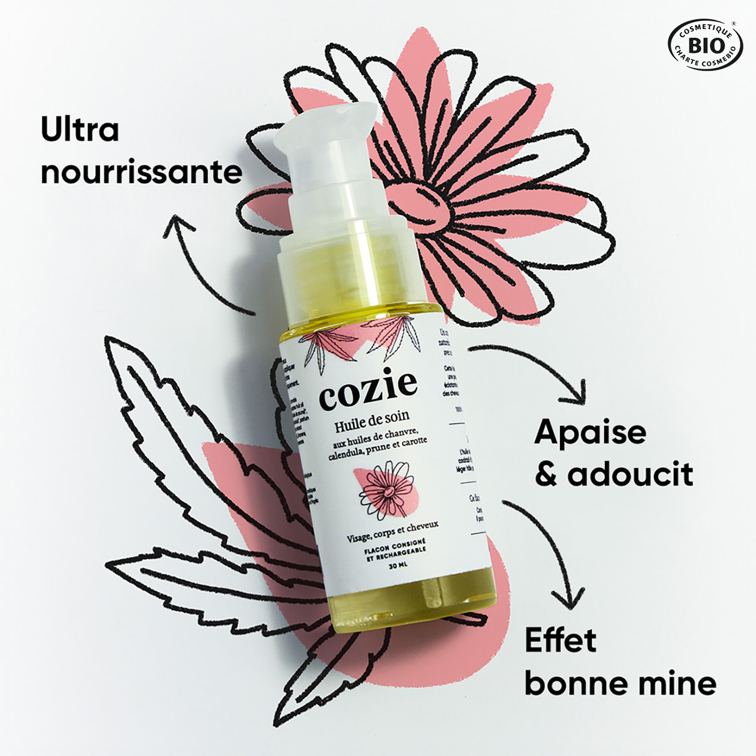 Huile de soin nourrissante - Cheveux, barbe, visage & corps 3