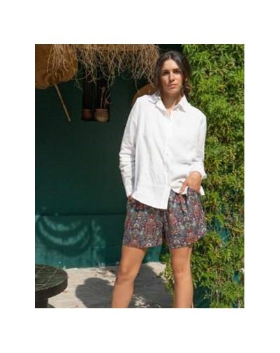 SHORT ZHORTY FLUIDE 100% ECOVERO IMPRIMÉ MARINE