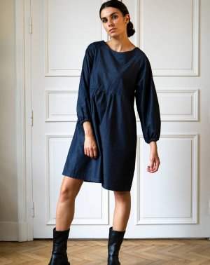 ROBE ZLEM EN CHAMBREY - manche 3/4 écoresponsable