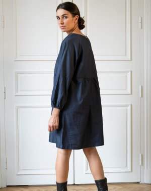 ROBE ZLEM EN CHAMBREY - manche 3/4 de dos