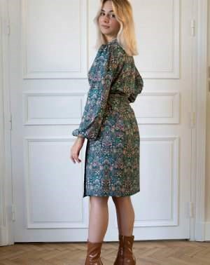 ROBE CACHE-COEUR ZISKA IMPRIMÉ - 100% EcoVero de dos