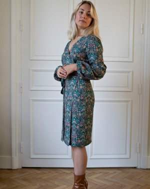 ROBE CACHE-COEUR ZISKA IMPRIMÉ - 100% EcoVero écoresponsable