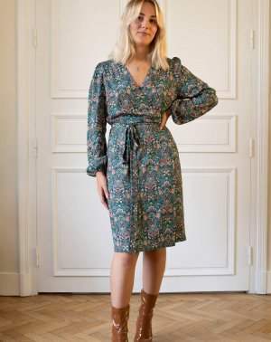 ROBE CACHE-COEUR ZISKA IMPRIMÉ - 100% EcoVero