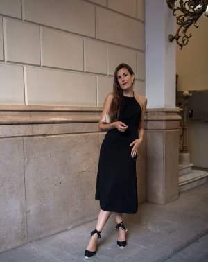 ROBE DE CÉRÉMONIE ZELLA - 100 EcoVero noir dos nu Aatise