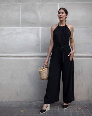 Combinaison portefeuille ZUDO imprimé noir en EcoVero Made in France