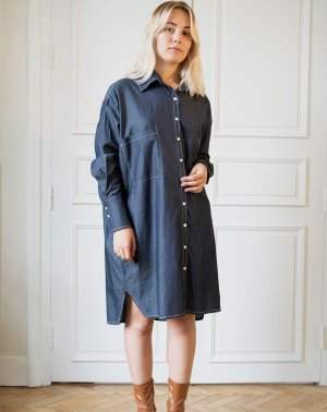 Produit : ROBE CHEMISE ZAZUM OVERSIZE - En jean Made in France