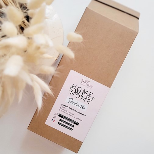 Coffret Bien-être Home Sweet Home - Brume d'intérieur & sa recharge, Bougie et Tisane