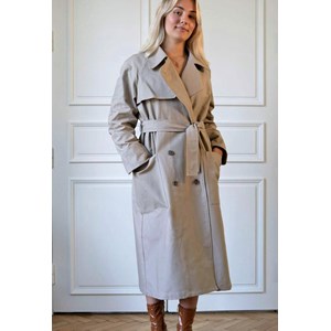 TRENCH ZOLA FEMME - Coton upcyclé beige Made in France