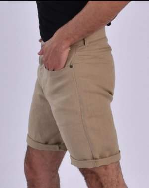 Short Ziggy Homme en 100% Lin Beige 2