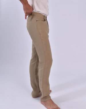 Produit : Pantalon Zanzibar Droit Homme en 100% Lin Beige