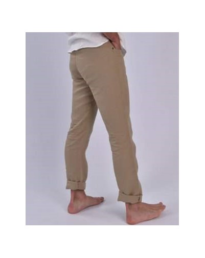 Pantalon Zanzibar Droit Homme en 100% Lin Beige