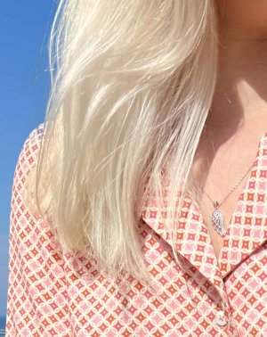 Chemisier à col cubain ZAVI 100% Ecovero imprimé Print rose 3