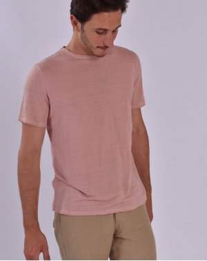 T-SHIRT ZOKKA HOMME - 100% Lin Rose Aatise