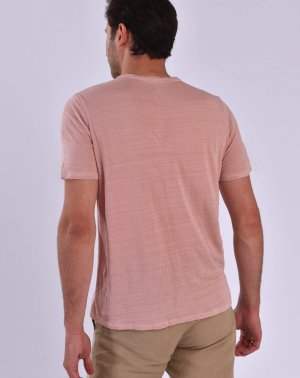 T-SHIRT ZOKKA HOMME - 100% Lin Rose de dos