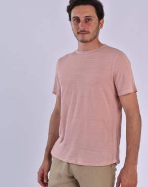 T-SHIRT ZOKKA HOMME - 100% Lin Rose - t-shirt écoresponsable
