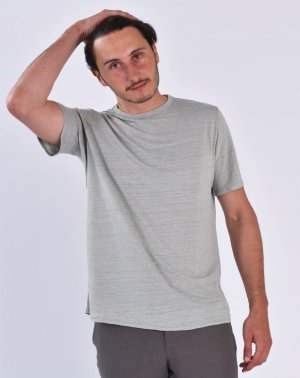 T-SHIRT ZOKKA HOMME - 100% Lin Gris Aatise
