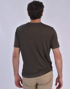 T-SHIRT ZOKKA HOMME - 100% Lin Kaki de dos