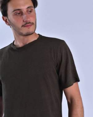 T-SHIRT ZOKKA HOMME - 100% Lin Kaki AATISE