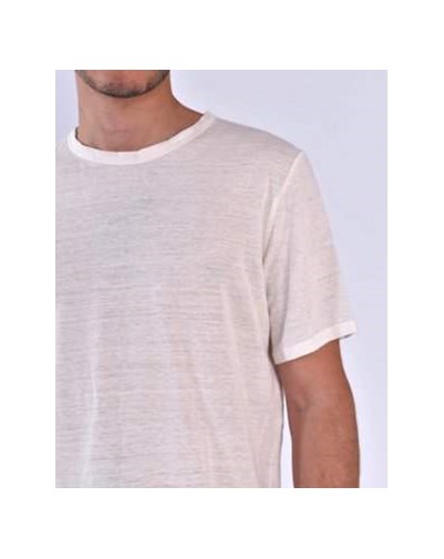 T-SHIRT ZOKKA HOMME - 100% Lin Blanc