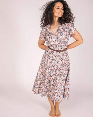 ROBE CINTRÉ AVEC JUPE ÉVASÉE ZYDIE - 100% Ecovero imprimé fleuris