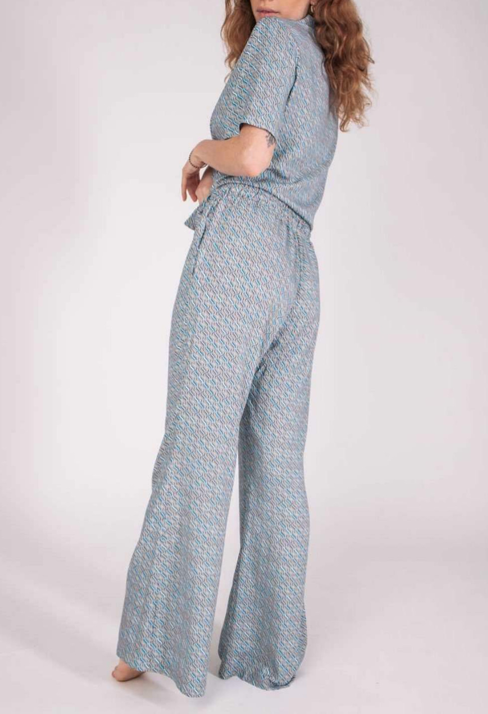 Jogpant évasé Zalm Femme - 100% Ecovero Print graphique de dos