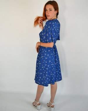 Robe Portefeuille Zolanta - 100% Ecovero Bleu Marine